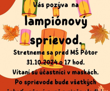 Aktuality / POZVÁNKA. OcÚ Pôtor a MŠ Pôtor pozývajú všetky deti i dospelých na lampiónový sprievod 31.10.2024. Stretneme sa o 17 h pred MŠ. - foto