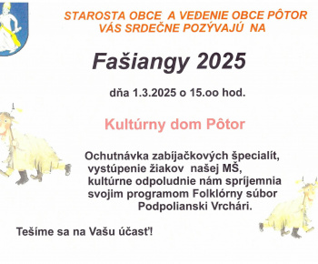 Aktuality / Pozvánka FAŠIANGY 1.3.2025 - foto